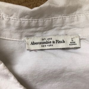 Abercrombie and Fitch white button down size L